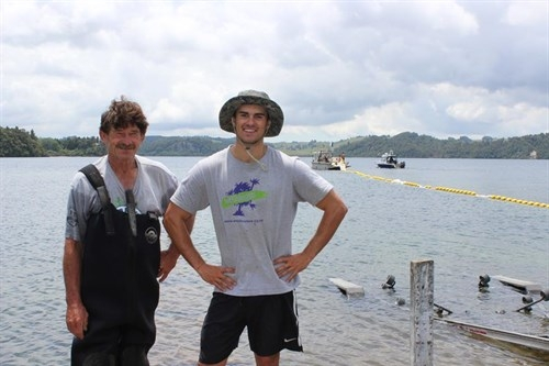 Father and son duo take hands-on approach to protect Rotorua lakes